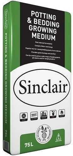 Sinclair Potting & Bedding Compost Peat Reduced 75lt
