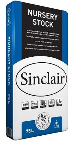 Sinclair Nursery Stock Compost Peat Reduced 75lt