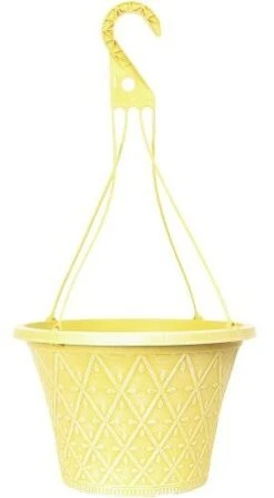 Prisma Hanging Basket 12" - Powdered Sunglow Yellow Effect