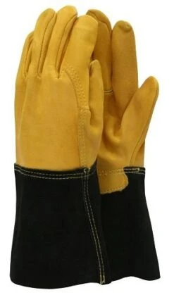 Town & Country Premium Leather Gauntlet Gloves - Medium