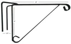 Lincoln Fencepost Basket Bracket 14" - Black -Garden Care Shop 299 500 5f4675 lincoln measurements 1