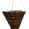 Black Rattan Hanging Basket Cone 12" -Garden Care Shop 306 500 5f4675 wicbm