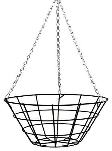 16" Flat Bottom Narrow Wire Hanging Basket 3 16" Flat Bottom Narrow Wire Hanging Basket