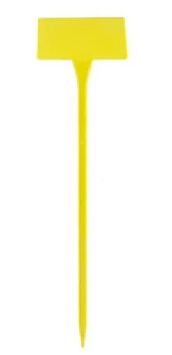 Yellow 38cm Angled Head Plant Labels X 10