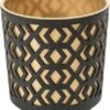 Aztec Pot 19.5cm - Black/Gold -Garden Care Shop 415 500 5f4675 lm791bg