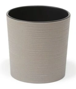 Malwa ECO Chisel Planter Round 25cm - Grey Effect