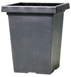 Tuscany Planter Tall Square 26cm - Aged Black Effect