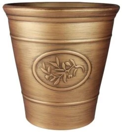 Olive Planter 23cm - Gold Effect
