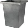 Tall Square Planter 28cm - Galvanised Silver Effect -Garden Care Shop 475 500 5f4675 fgf11sqgs