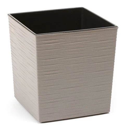 Yukka ECO Chisel Effect Planter Square 19cm - Grey 3 Yukka ECO Chisel Effect Planter Square 19cm - Grey