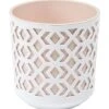 Aztec Pot 19.5cm - White/Millennial Pink -Garden Care Shop 485 500 5f4675 lm791wp