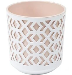 Aztec Pot 19.5cm - White/Millennial Pink