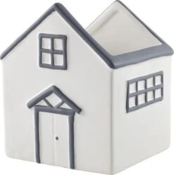 Ceramic House Planter 11cm - White