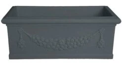 Idra Plastic Trough With Grape Design 60cm - Anthracite