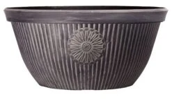 Premium Planter Somerville Bowl 14" - Chocolate Slate Effect