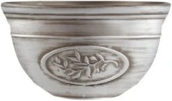 Olive Bowl Planter 30cm - Silver Effect