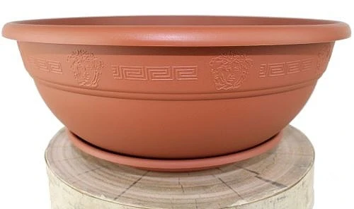 Andromeda Bowl Planter 21cm With Matching Saucer - Terracotta Effect 3 Andromeda Bowl Planter 21cm With Matching Saucer - Terracotta Effect