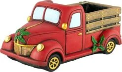 Christmas Pick Up Truck Plant Pot 22cm - Red