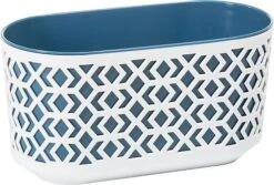 Aztec Trough 40cm - White/Blue
