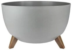 Roma ECO Bowl Planter On Legs 40cm - Grey