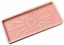 Idra Rectangular Saucer 80cm - Terra Di Siena