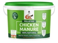 6X Pelleted Chicken Manure Fertiliser 8kg Tub