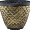 Bell Quilt Planter 33cm - Black With Gold Brush Effect 1 Bell Quilt Planter 33cm - Black With Gold Brush Effect -Garden Care Shop 500 395 5f4675 fgf13bqgb