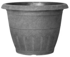 Valencia Round Planter 13" - Faux Concrete Effect