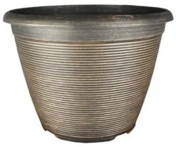 Helix Planter 25cm Black Bronze Effect