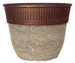 Baker Planter 15" - Ceramic White Effect