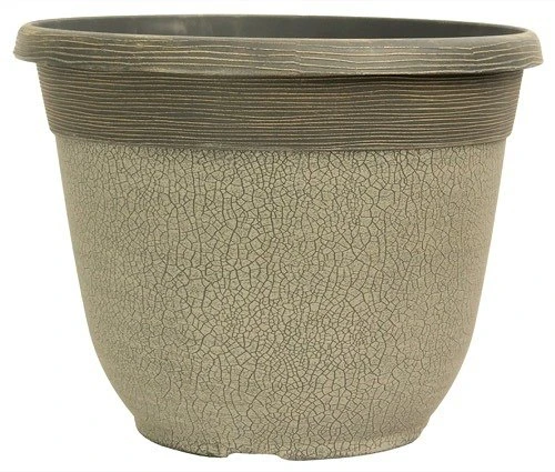 Crackle Planter 30cm - Concrete Grey Effect 3 Crackle Planter 30cm - Concrete Grey Effect