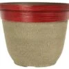 Crackle Planter 30cm - Ceramic White/Glitz Red Effect -Garden Care Shop 500 425 5f4675 ctcr12wr