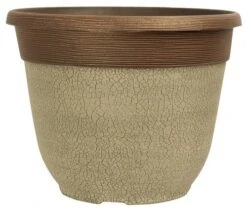 Crackle Planter 35cm - Ceramic White Effect