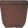 Sadie Square Planter 10" - Clay Rust Effect -Garden Care Shop 500 427 5f4675 sadie pot planter square flower brown rust