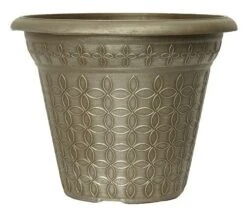 Mod Flora Planter 34cm Brushed Metallic Cappuccino Effect