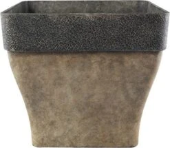 Diablo Planter Square 36cm - Brown Effect
