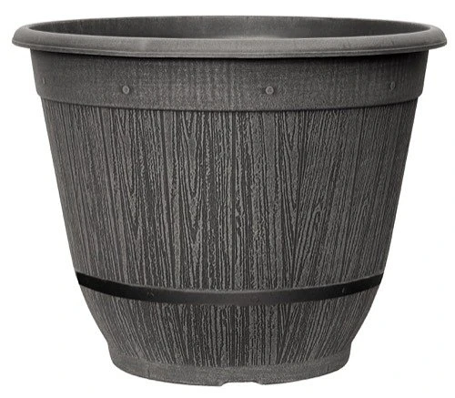 Cask Planter Bell With Band 35cm Grey Effect 3 Cask Planter Bell With Band 35cm Grey Effect