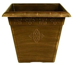 Medley Planter Square 40cm Copper Effect