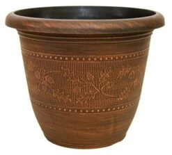 Acorn Planter 33cm Warm Copper Effect