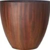 Natural Planter 23cm - Burnt Wood Effect -Garden Care Shop 500 488 5f4675 planter pot container wood wooden natural burnt