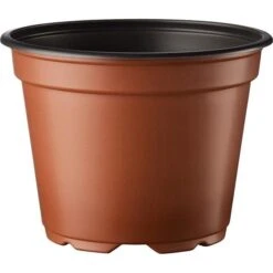 14cm Round Lightweight Squat Plant Pots X 10