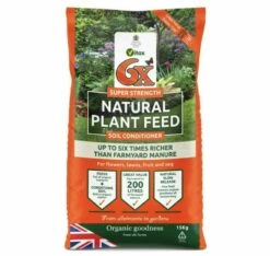6X 100% Natural Fibrous Fertiliser 15kg Bag